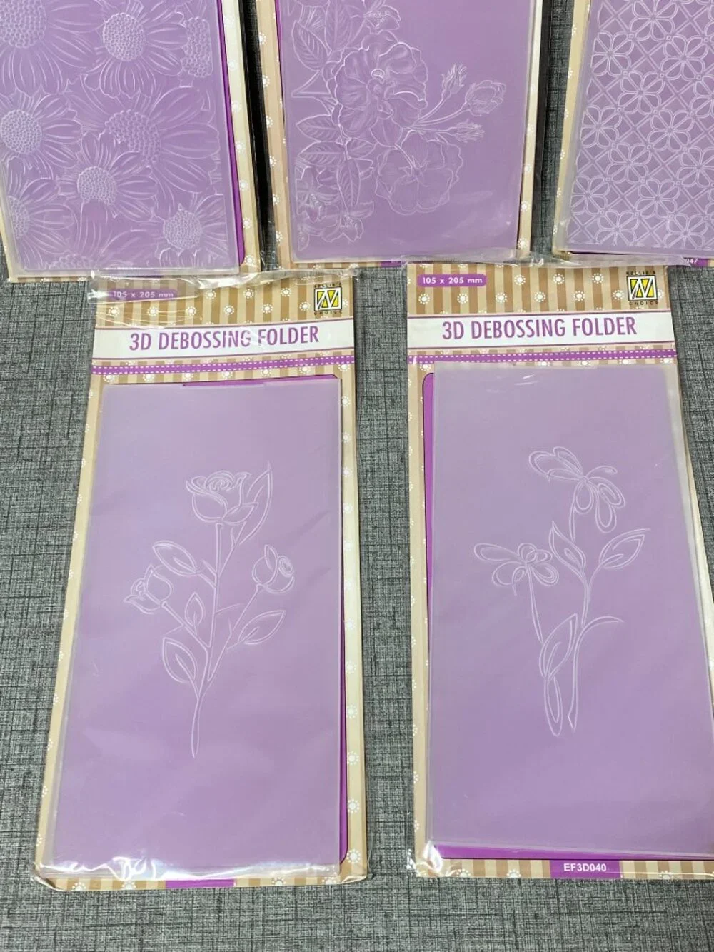 NIP Crafter's Embossing Folders Lot of 5